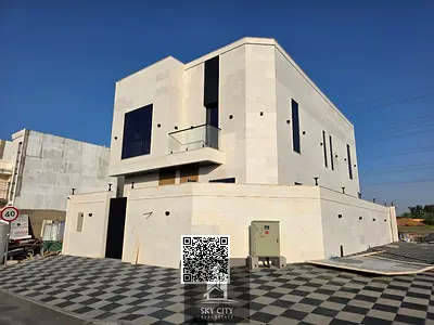Luxury villa for sale in one of Ajman's most prestigious areas, Al Helio Corner, close to services and the main road.