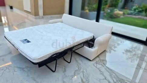 Crategbarrel Two Seater sofa Bed Beige Good condition