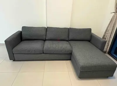 Like new condition Ikea vimle lshape sofabed under storage