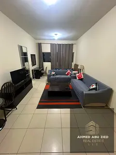 Largest and most elegant furnished studio in Ajman One Towers, featuring a spacious layout and an op