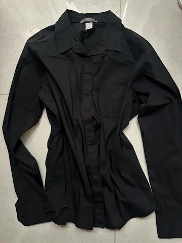 Black Long Sleeve Button-Up Shirt