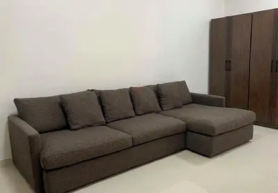 Top quality crate and barrel brown color lshape sofa for sale