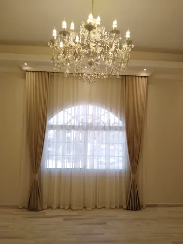 Full-length curtains with sheer per meter