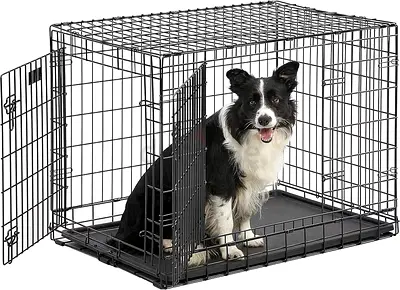 MidWest Homes for Pets Ultima Pro Series 36 Dog Crate | Extra-Strong Double Door Folding Metal Dog