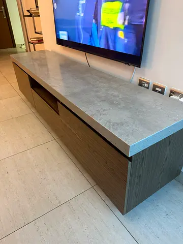 Modern TV Unit / TV Console – Wood Finish with Storage