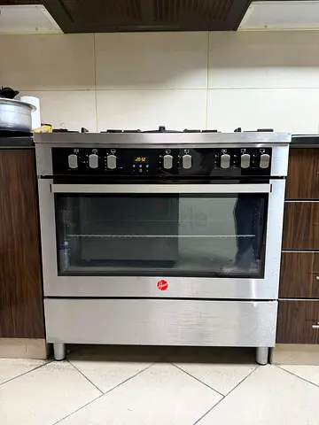 Stainless Steel 5-Burner Gas Range with Oven