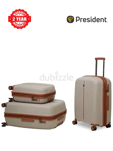 3-Piece Hard Shell Luggage Set – Beige (MODEL-97980)