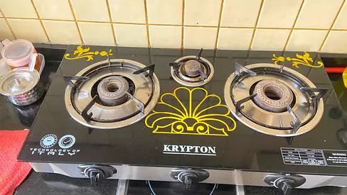 Krypton 3-Burner Glass Top Gas Stove - Used