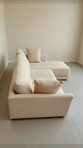 Crategbarrel L Shape Sofa Beige Excellent Condition