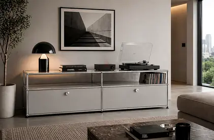 USM Haller Modular Media Unit (B318) Light Gray