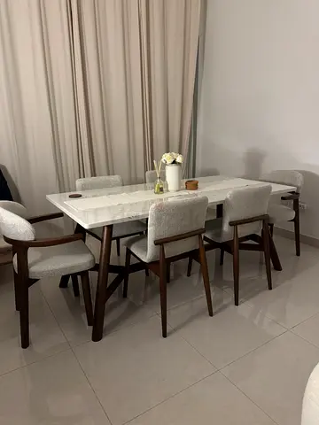 Home center dining table + 6 chairs
