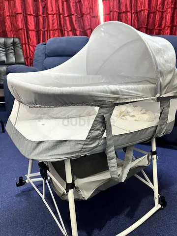 Lightweight Foldable Baby Bassinet with Canopy - Grey (no mattess)