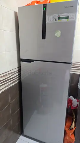 Panasonic Silver Double-Door Refrigerator - Good Condition