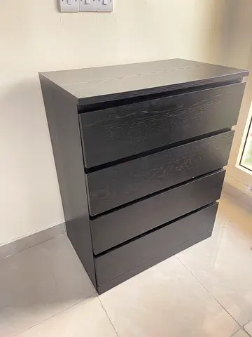 IKEA MALM 4-drawer Dresser in Black-Brown - Good Condition