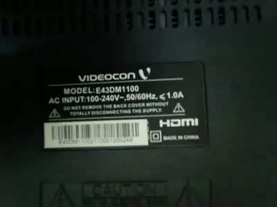 Videocon LED TV (Model E43DM1100) - 43 inch Not in working condition Repairable