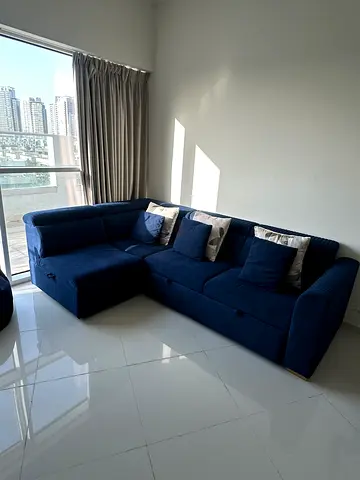 Corner sofa bed with storage