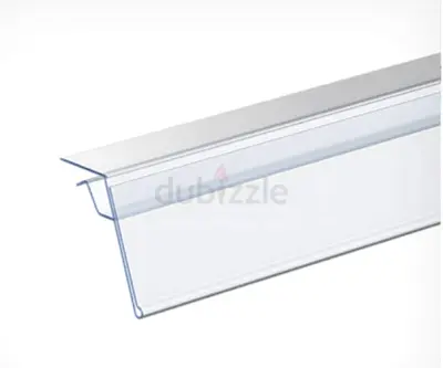 Clear Plastic Shelf Edge Price Label Holder / PVC Strip (Retail Shelf Tag) - 1m