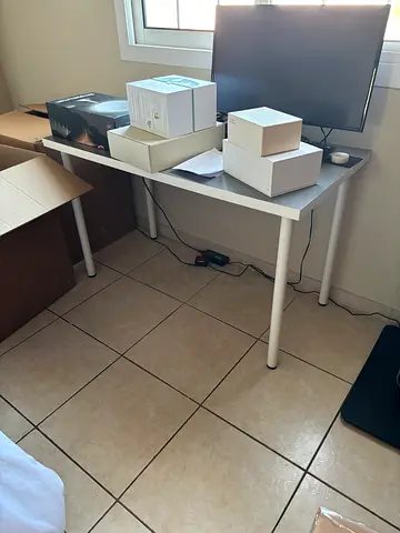 Simple White IKEA Desk - Good Condition, Ready to Use