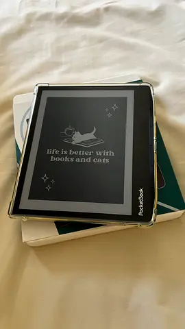 PocketBook e-reader with protective case — used, working