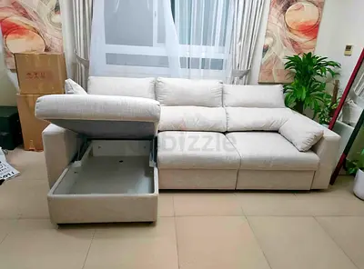 IKEA Esklstuna L Shape Sofa Bed Beige Good condition