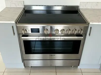 Bowch latest model full electric ceramic 5 hobs oven dual fan stove 90x60 cooking range made in Ital