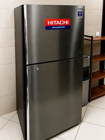 Great Condition HITACHI 500 L Top Freezer Refrigerator - Stainless Steel