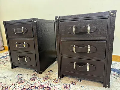 Crocodile Leather Nightstands ( Great Condition )