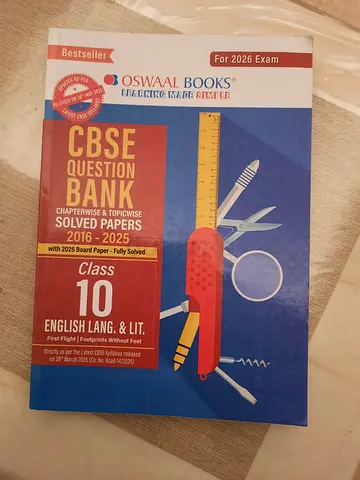 Oswaal CBSE Question Bank Class 10 English (Flamingo  Vistas) - Solved Papers 2016-2025