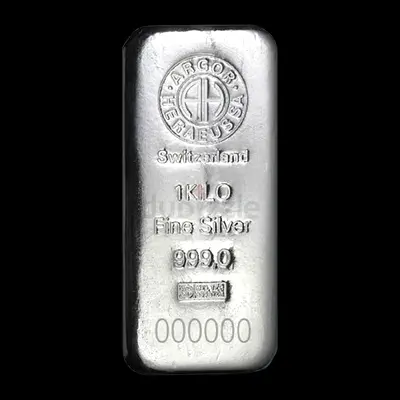 1 Kg Silver Argor Heraeus Bar