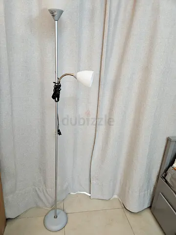 Best Price Silver two-head floor lamp with adjustable reading light