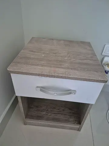 Two wooden bedside/nightstand with drawer - light oak finish