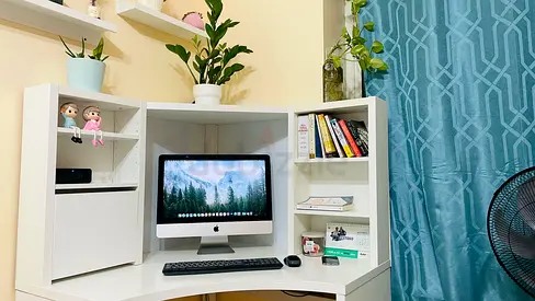WORK TABLE WITH BOOK SHELF