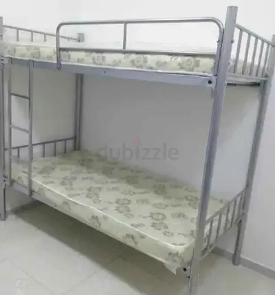Heavy Duty Metal Bunk Bed Silver 90x190