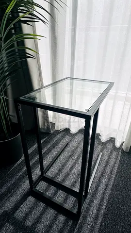 🖤 Glass Side Table