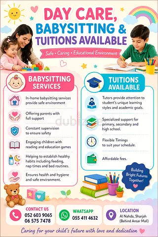 Baby Sitting and Tuitions Available