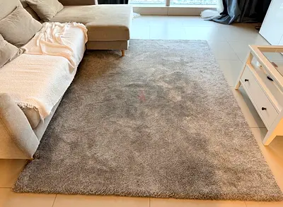 Soft Grey polypropylene ikea STOENSE  Rug -240x170cm, Gently Used