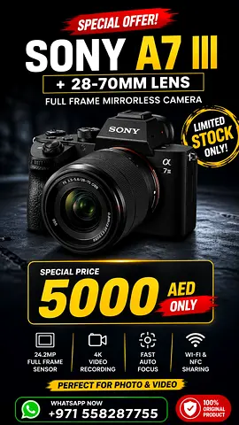 Sony Alpha a7 III  Camera ILCE7M3K With FE 28-70mm F3.5-5.6