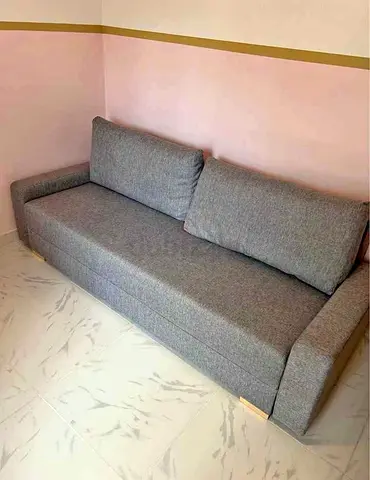 Modern Grey 3-Seater Sofa - Good Condition
