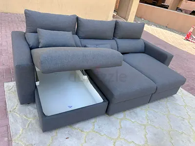 IKEA Esklstuna L Shape Sofa Bed Dark grey Good condition