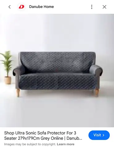Two pieces of Ultra Sonic Sofa Protector for 3  and 2 Seater - Grey