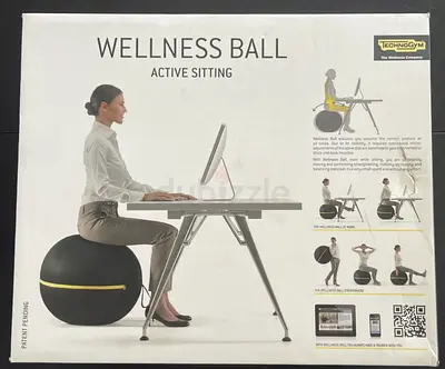 Technogym Wellness Ball Active Sitting | 65cm | Black | 600 AED