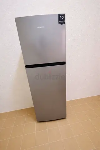 Years - one year single user , Hisense Top Freezer Refrigerator - Silver, Good Condition