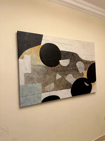 Large Abstract Modern Wall Art Canvas - Neutral Tones