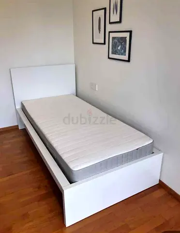 Ikea malam single bed (90*200)with  an IKEA mattress ✨