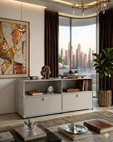 USM Haller Modular Media Unit (B318) Light Gray