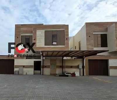 Luxury freehold villa for sale in Al Zahya, 5 master bedrooms, hall, majlis, maid room, prime location on Sheikh Mohammed Bin Zayed Rd.