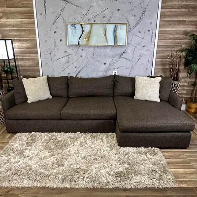 Cratebarrel lounge deep L shape sofa