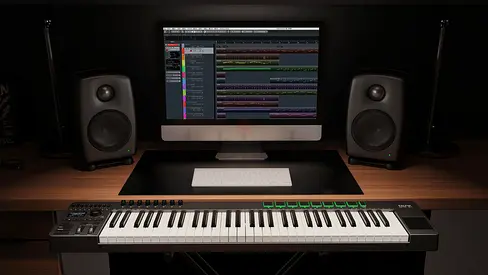 NUX NTK-61/Z 61-Key MIDI Keyboard Controller with Built-in Track Pad