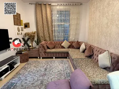 Two-bedroom apartment with a living room, fully furnished and super deluxe, for sale in City Towers with furniture, for only AED 4,800 per month.