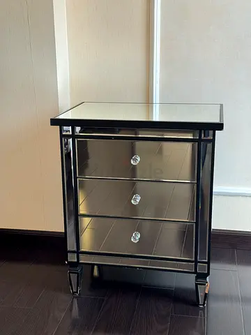 THE One Mirrored Nightstands – Set of 2 | 3 Drawers | Elegant  Functional